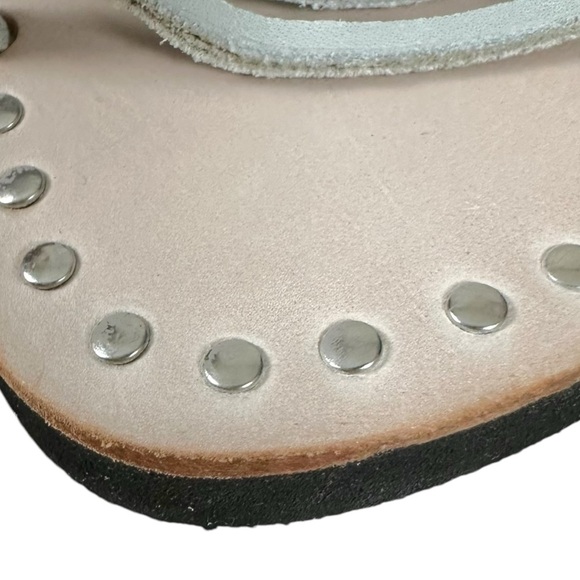 Free People Willow Wrap Gladiator Leather Sandals Bone Size 36 5 5.5 6 Bohemian - Picture 15 of 16